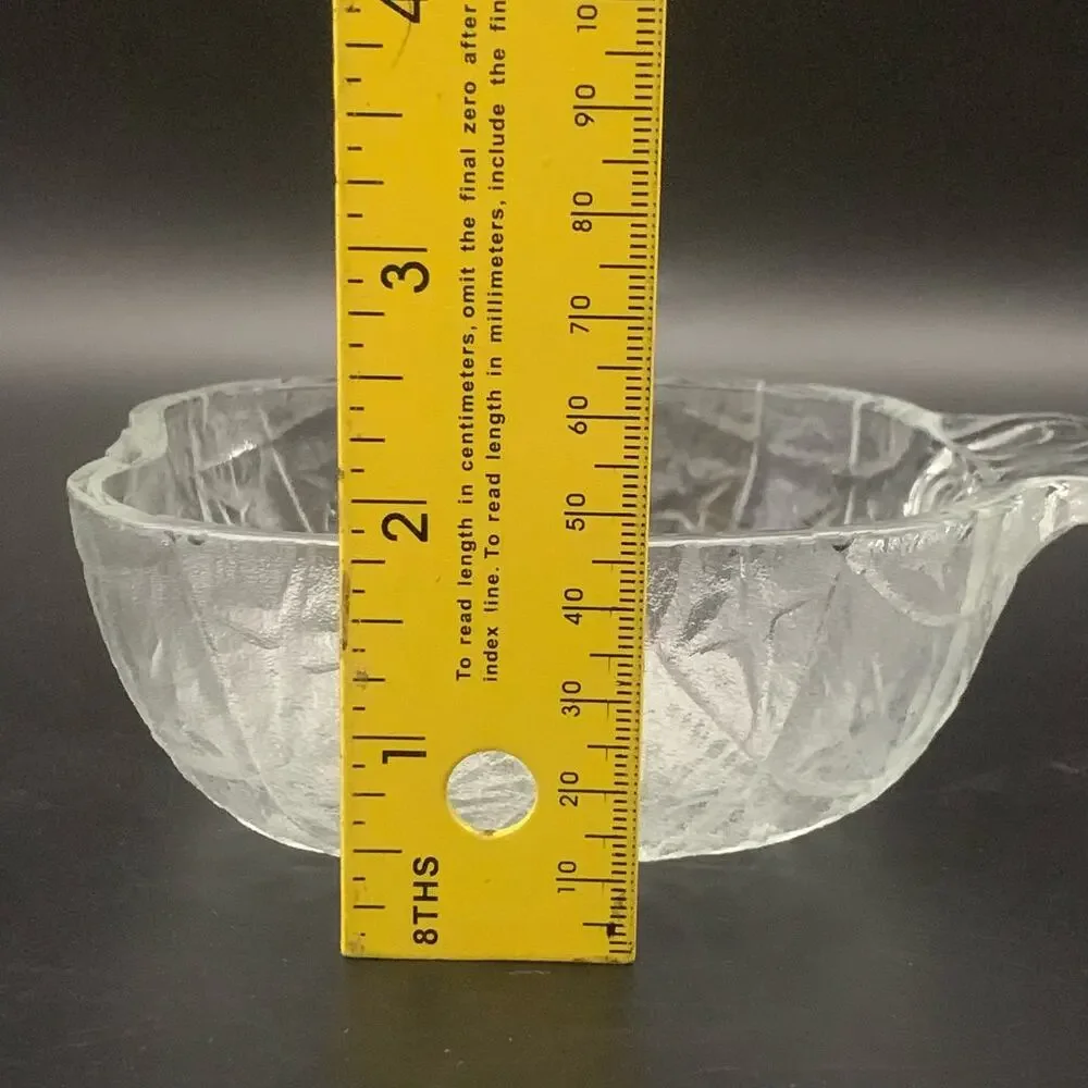 Vintage 1950’s KIG Indonesia Pineapple Shaped Pattern Glass Fruit Nut Bowl Dish